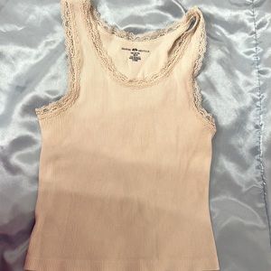 White lace tank preppy vintage top
